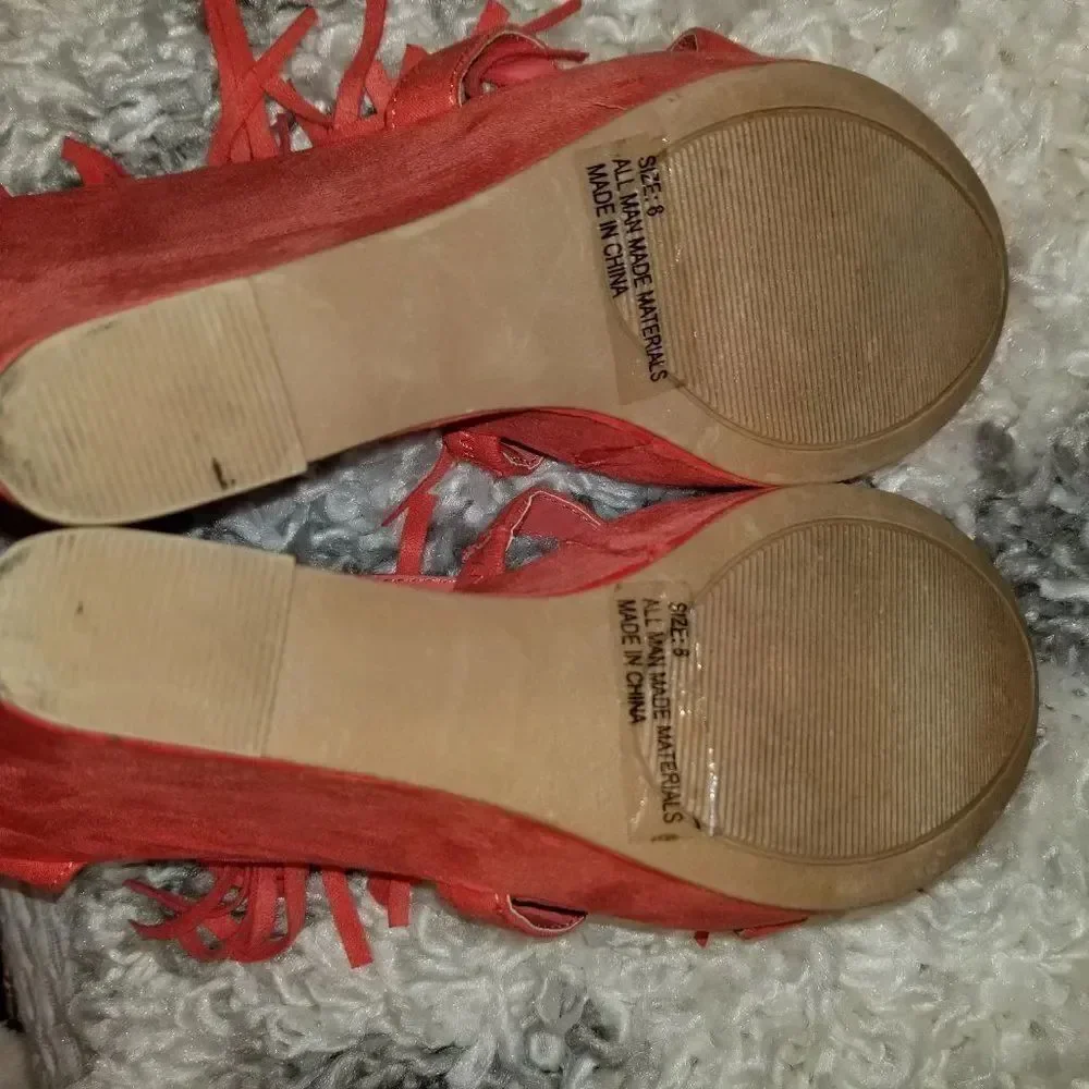 CHARLOTTE RUSSE WEDGE STYLE  OPEN TOE WOMEN